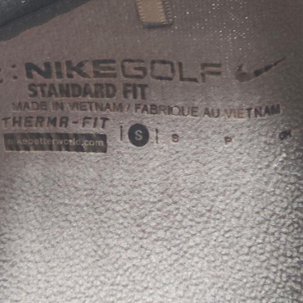Nike Golf Jacket Mens Small Gray White Pullover 1/4 Zip Standard Therma Fit - Picture 6 of 12